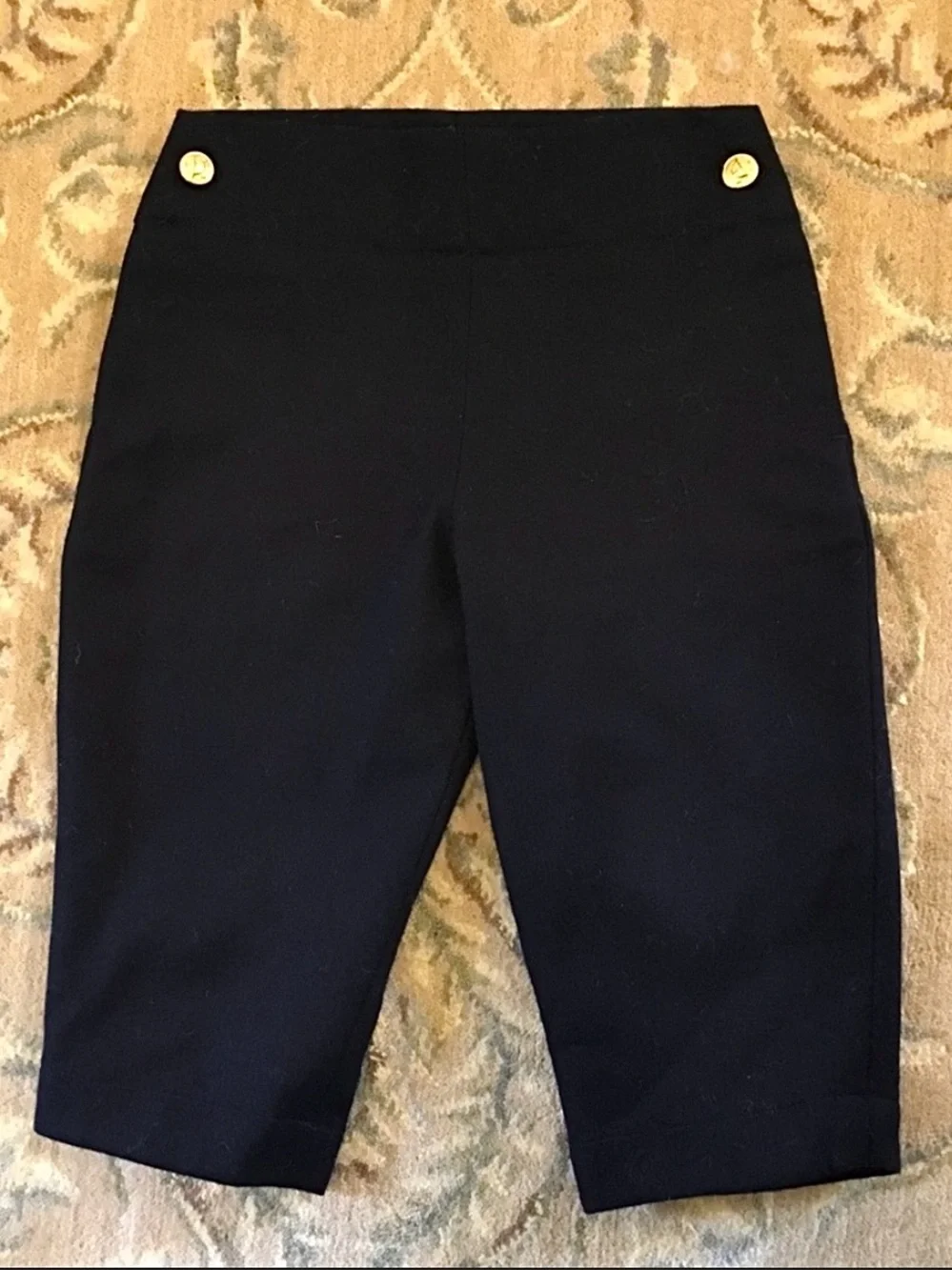 Ralph Lauren dark navy wool trousers overalls with detachable suspenders